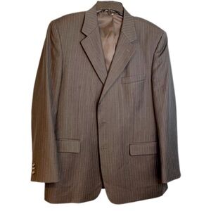 Antonio Parillo charcoal gray pinstripe blazer sport coat suit jacket Sz 44L